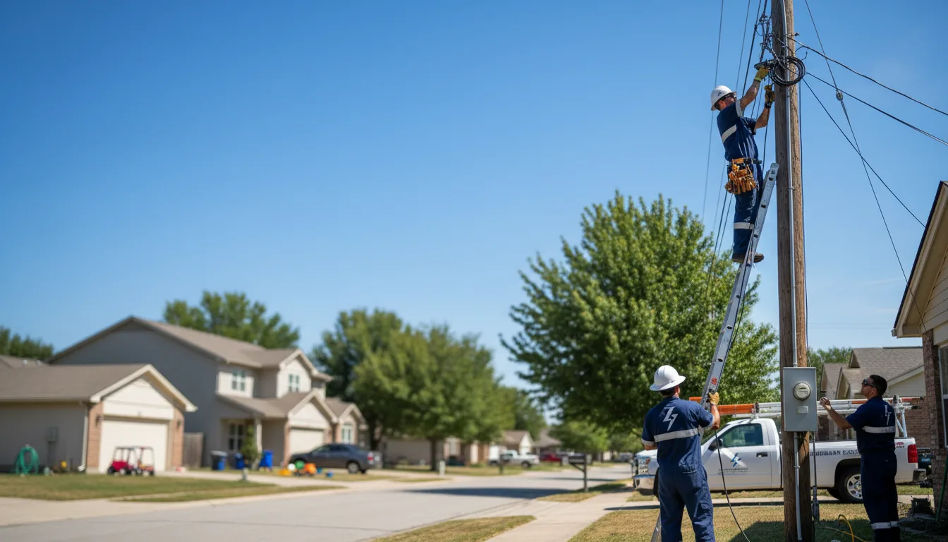 Residential electrician providing installation services in Lingle, WY